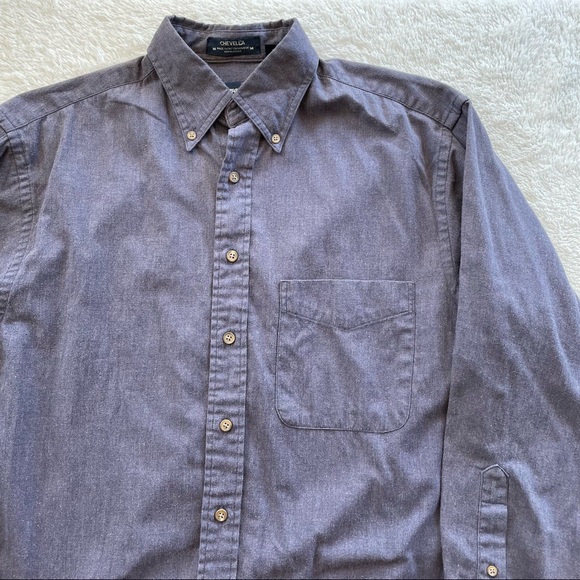 Chevella Tournament Arrow Blue Long Sleeve Button Down Shirt Size M 60% Cotton - Picture 2 of 7